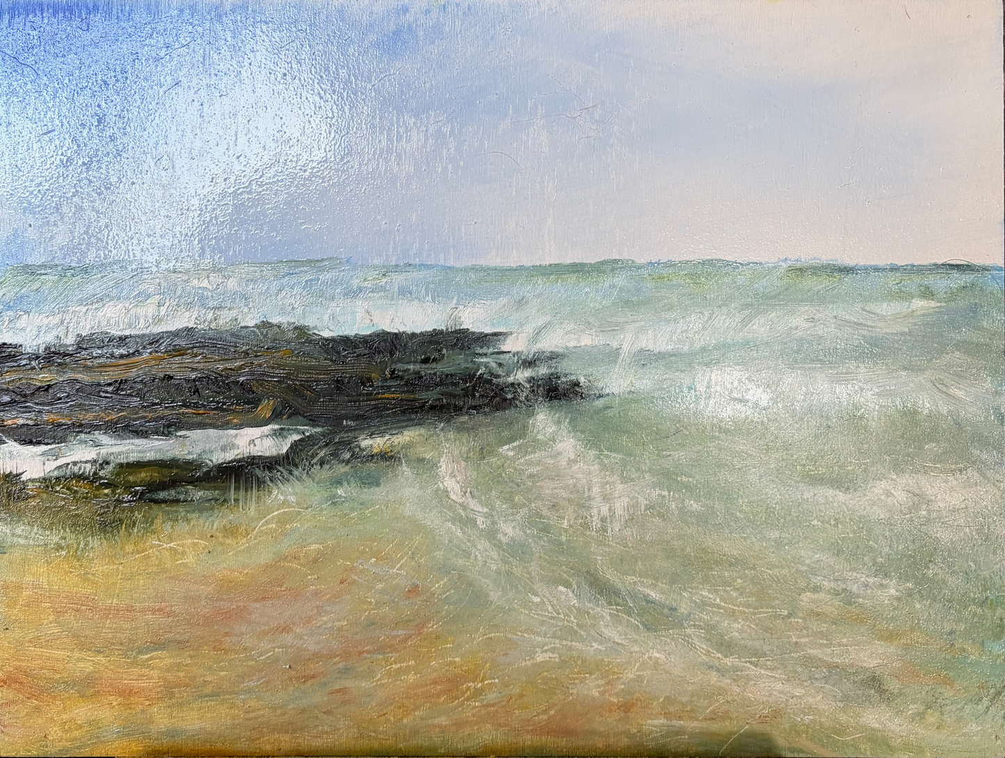 Waves Washing on the Rocks